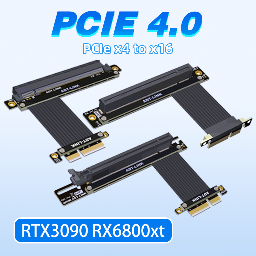 Pcie 4.0 X16 Riser Cable 90 Degree - Tek çift 90 derece sağ açı