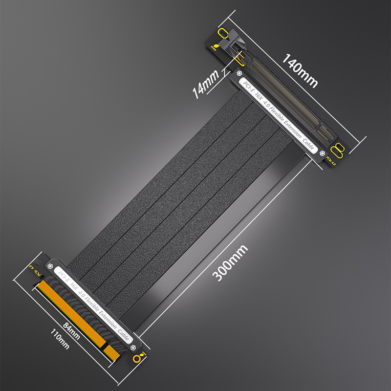 Pcie 4.0 X16 Riser Cable 90 Degree - 90 Derece PCI-E X16 4.0 Esnek