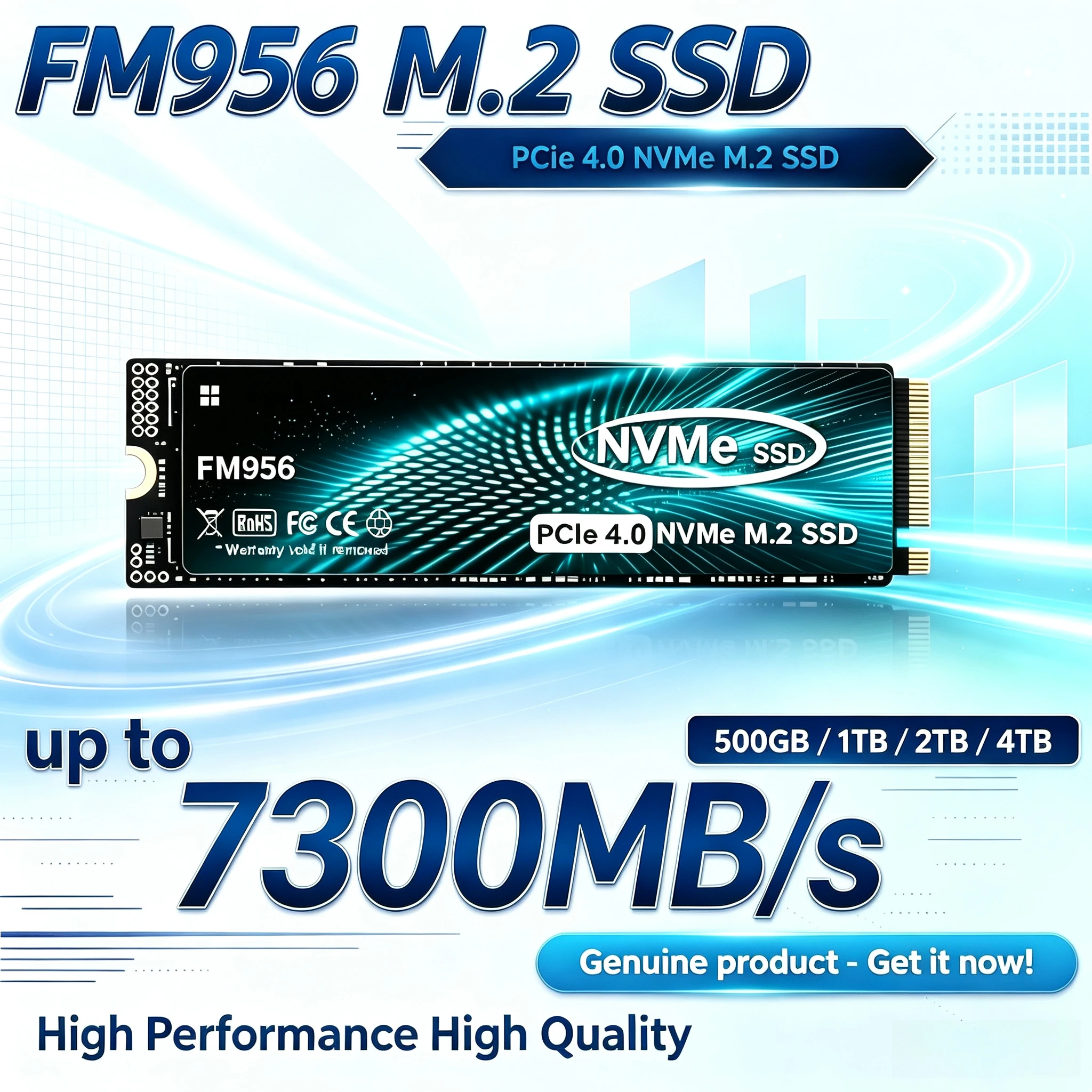 M.2 Nvme 4Tb Pcie 4.0 Ssd - Orijinal FM956 M.2 2280 NVMe SSD,