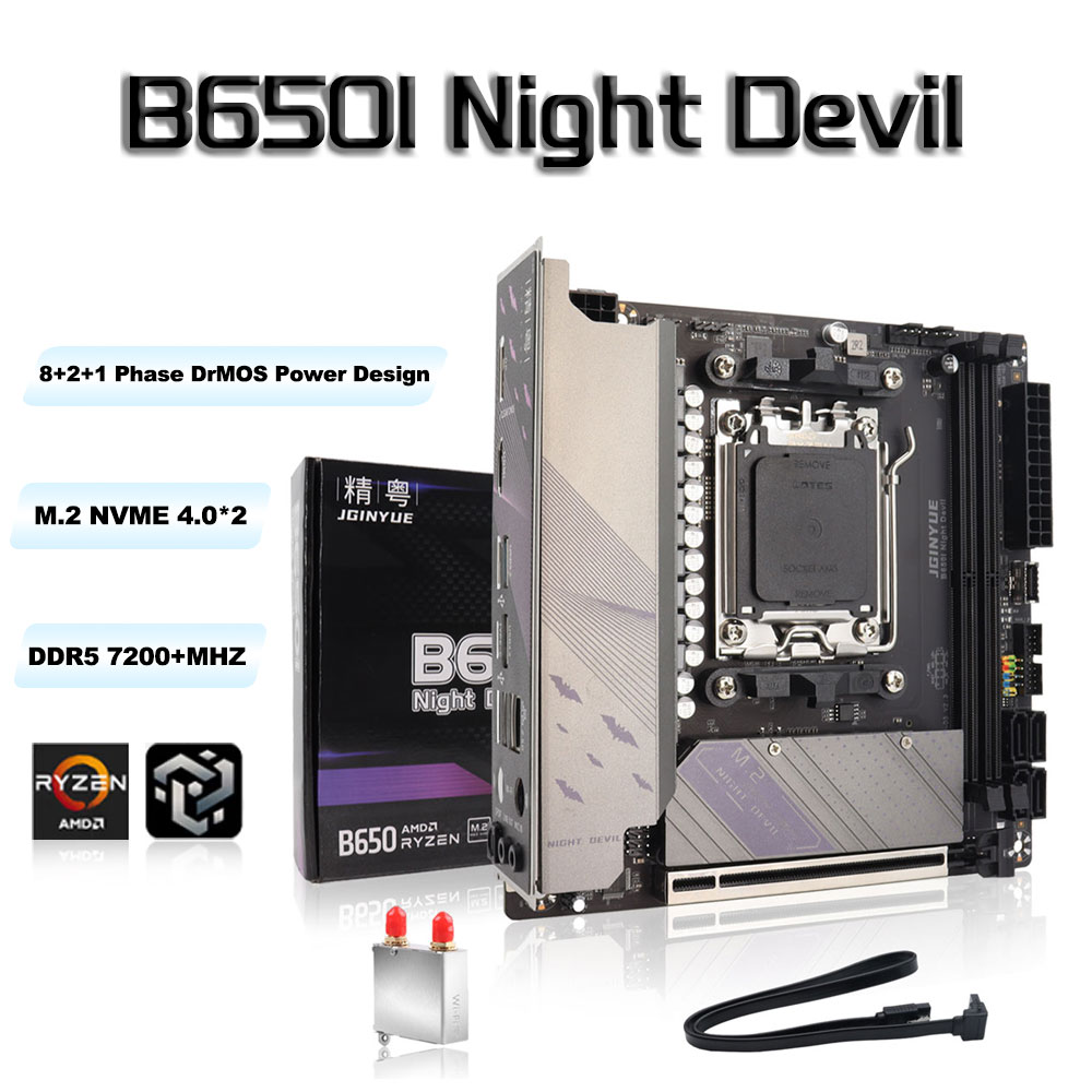 B650 Itx Motherboard Wifi - JGINYUE B650 ITX Anakart DDR5 Mini